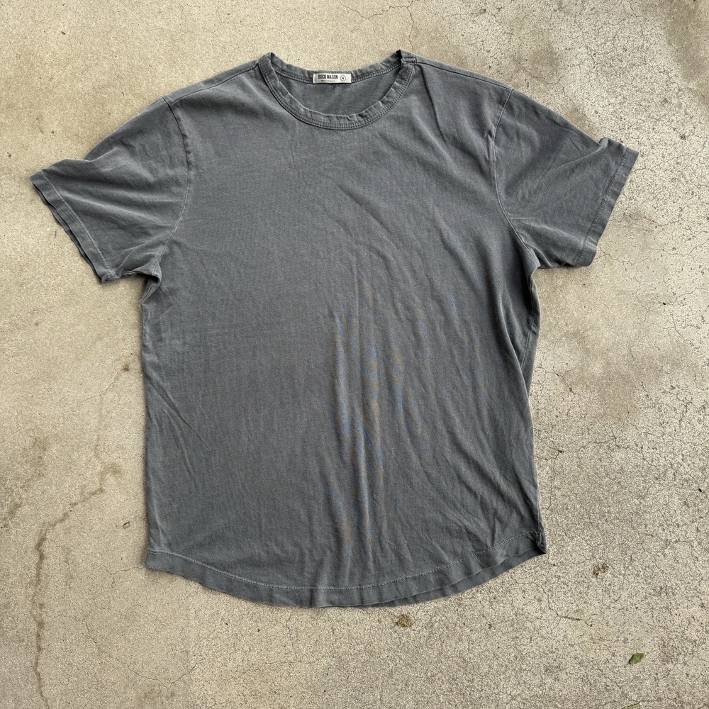 Buck Mason Gray Tee Shirt Medium Blank Cotton Made in USA